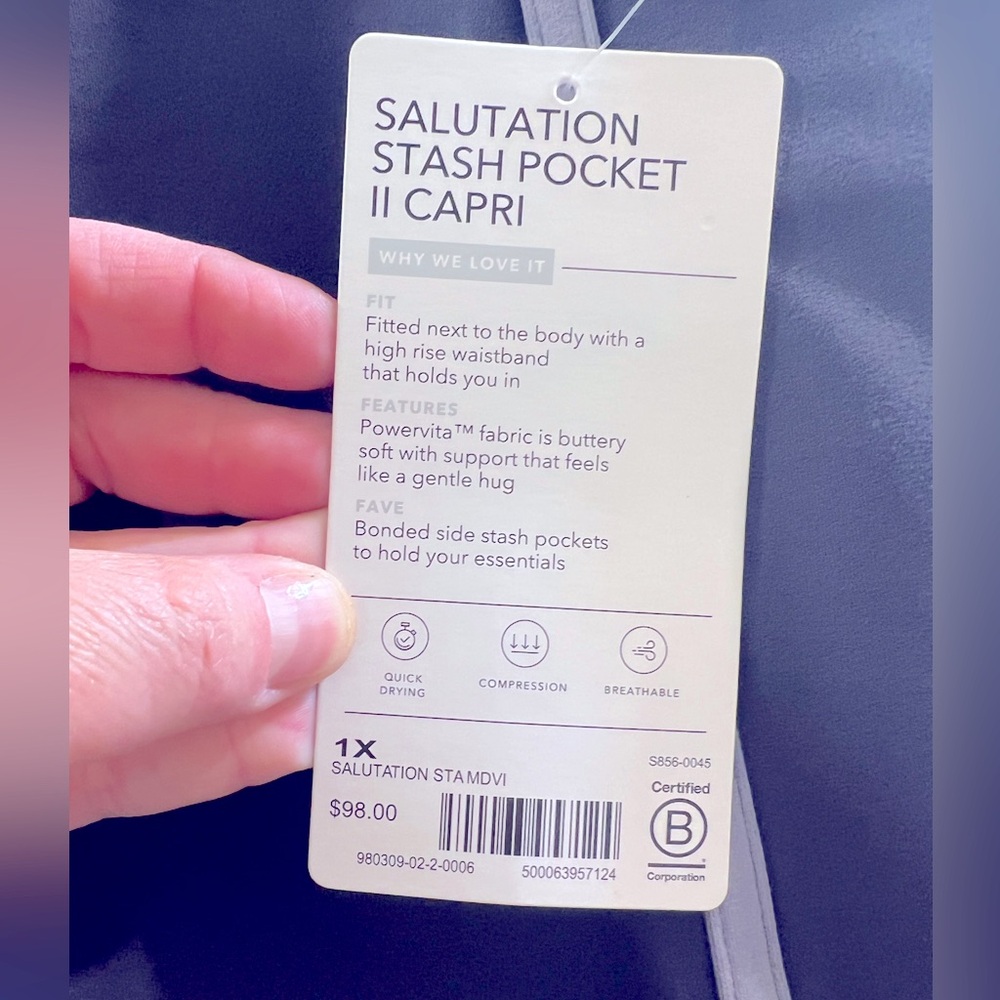 Salutation stash pocket || capri - Picture 3 of 8